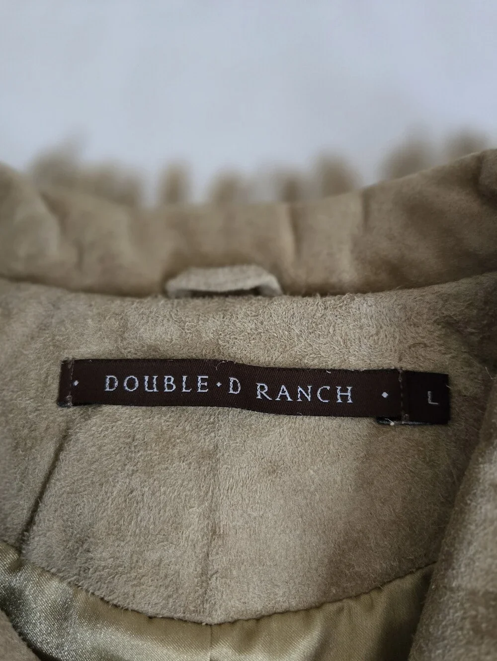 Vintage Double D Ranch Fringe Suede Leather Jacket Beaded Embroidery Western L - Picture 8 of 16